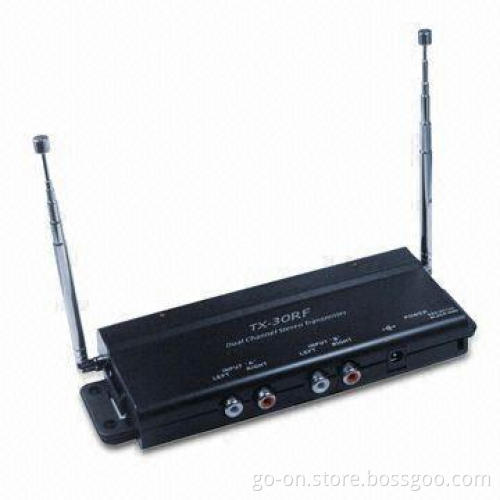 RF Headphone/Transmitter with Two Channels and 30 to 20,000Hz Frequency Response